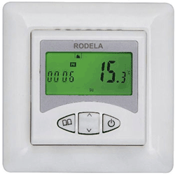Rodela dijital g�stergeli zemin �s�tma termostatlar� , yerden �s�tma termostatlar� , termostat , yer kaloriferi termostat� , dijital termostat , uzak sens�rl� termostat