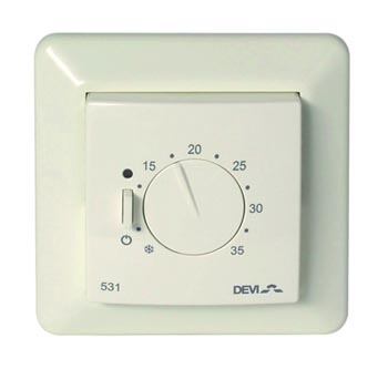 ZEMİN VE ORTAM SENSÖRLÜ ZEMİNDEN ISITMA TERMOSTATI , analog göstergeli 16 A termostat