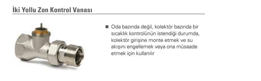 2 yollu zon kontrol vanas