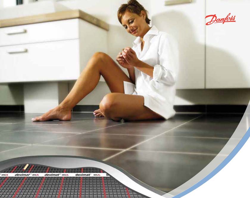 devi yerden stma , elektrik kablolu zeminden  stma , danfoss yerden stma , banyo stma izmir 
