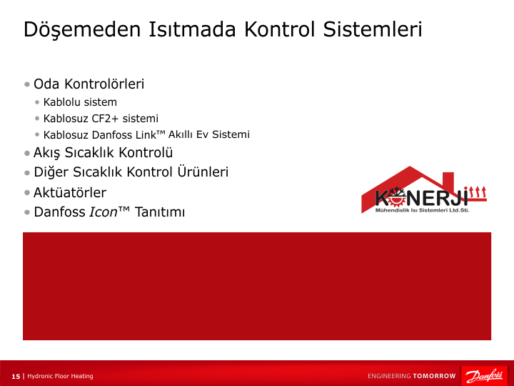 Döşemeden ısıtma kontrol sistemleri