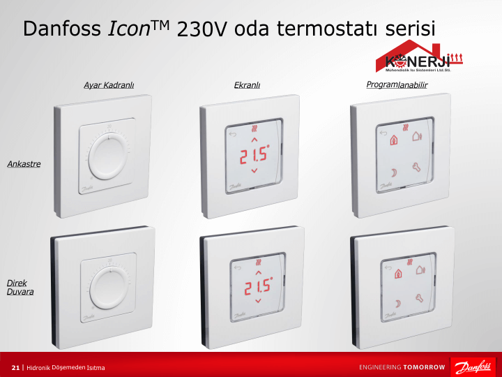 DANFOSS ICON serisi oda termostatları